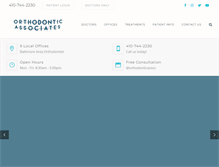 Tablet Screenshot of orthodonticassoc.com
